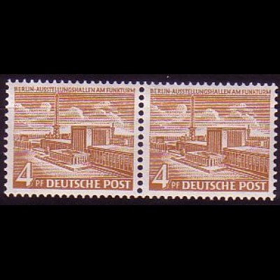 Berlin Mi.Nr. 112 w.Paar Berliner Bauten, Ausstellungshallen Funkturm (2x4)