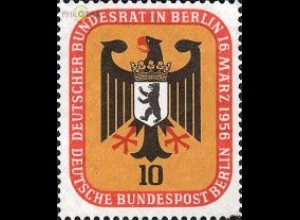 Berlin Mi.Nr. 136 Bundesratssitzung 56, Bundesadler, Berl. Wappen (10)