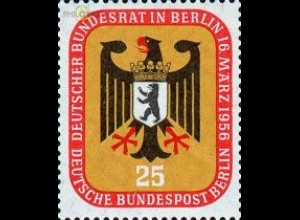 Berlin Mi.Nr. 137 Bundesratssitzung 56, Bundesadler, Berl. Wappen (25)