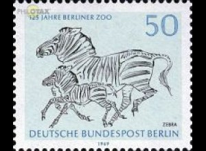 Berlin Mi.Nr. 341 Berliner Zoo, Zebra mit Fohlen (50)