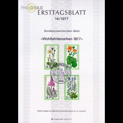 Berlin Mi.Nr. 14/77 Wohlfahrt, Wiesenblumen (Marken MiNr.556-559)