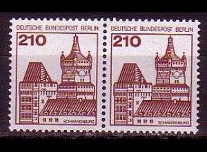Berlin Mi.Nr. 589 Paar Freim. Burgen & Schlösser, waager. Paar (2x210)