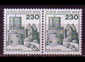 Berlin Mi.Nr. 590 Paar Freim. Burgen & Schlösser, waager. Paar (2x230)
