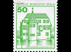 Berlin Mi.Nr. 615C Burgen u.Schl., Wasserschloss Inzlingen oben geschn. (50)