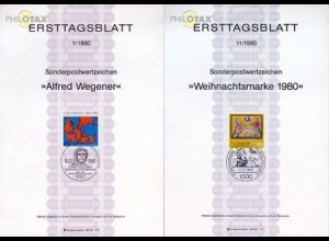 Berlin Mi.Nr. 1-11/80 Kompletter Jahrgang der Ersttagsblätter 1980 (11 ETB)