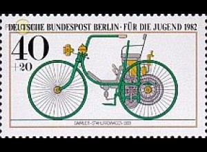 Berlin Mi.Nr. 660 Jugend 82 Daimler Stahlradwagen 1889 (40+20)