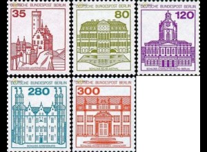 Berlin Mi.Nr. 673-677A Burgen und Schlösser (5 Werte)