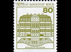 Berlin Mi.Nr. 674D Burgen u.Schl., Schloss Wilhelmsthal, unten geschn. (80)