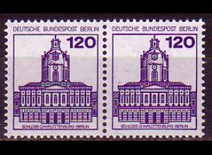 Berlin Mi.Nr. 675 Paar Freim. Burgen & Schlösser, waager. Paar (2x120)
