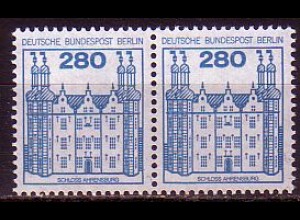 Berlin Mi.Nr. 676 Paar Freim. Burgen & Schlösser, waager. Paar (2x280)