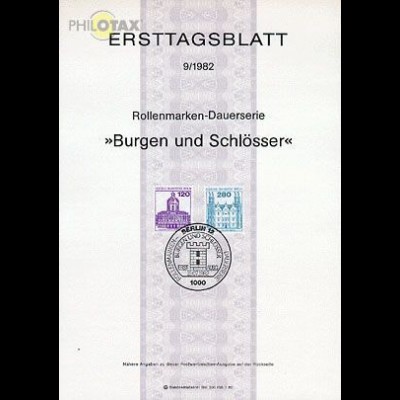 Berlin Mi.Nr. 9/82 Freim. Burgen und Schlösser (Marken MiNr.675A,676A)
