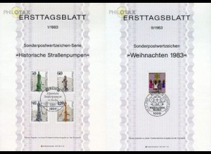 Berlin Mi.Nr. 1-9/83 Kompletter Jahrgang der Ersttagsblätter 1983 (9 ETB)