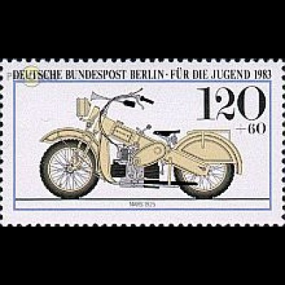 Berlin Mi.Nr. 697 Jugend 83 Motorräder, Mars 1925 (120+60)