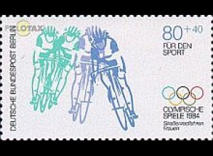 Berlin Mi.Nr. 717 Olympia 1984 Straßenradfahren Frauen (80+40)