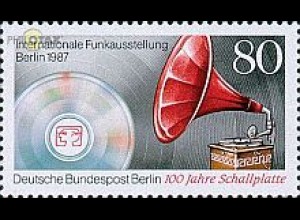Berlin Mi.Nr. 787 Funkausstellung 87, Grammophon, Schallplatte (80)