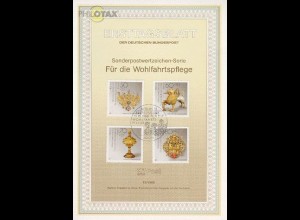 Berlin Mi.Nr. 13/88 Wohlfahrt, Goldschmiedekunst (Marken MiNr.818-821)