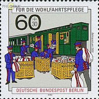 Berlin Mi.Nr. 876 Wohlfahrt 90 Bahnpost um 1900 (60+30)