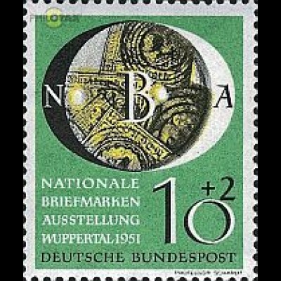 D,Bund Mi.Nr. 141 Nat.Briefmarkenausstellg.51 (10+2)