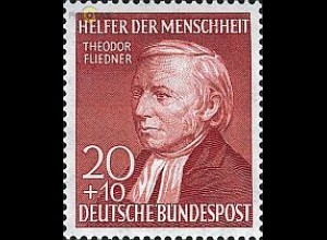 D,Bund Mi.Nr. 158 Wohlfahrt 52, Theodor Fliedner (20+10)