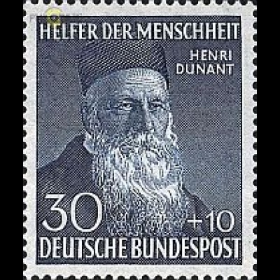 D,Bund Mi.Nr. 159 Wohlfahrt 52, Henri Dunant (30+10)