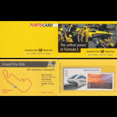 D,Bund Portocard A-USA-2000-3.000-16 F1 Grand Prix Indianapolis, USA 