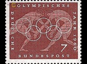 D,Bund Mi.Nr. 332 Olympiade Rom 1960, Ringen (7)