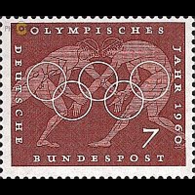 D,Bund Mi.Nr. 332 Olympiade Rom 1960, Ringen (7)