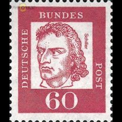 D,Bund Mi.Nr. 357y Bedeutende Deutsche, Schiller (60)