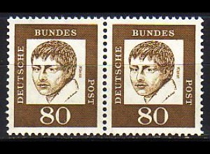 D,Bund Mi.Nr. 359y Paar Bed. Deutsche, Heinr. v. Kleist, fluor. Papier (2 x 80)