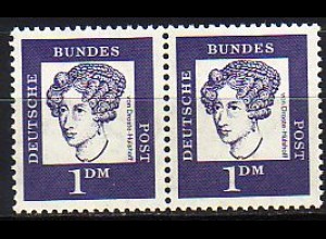 D,Bund Mi.Nr. 361y Paar Bed. Deutsche, Droste-Hülshoff, fluor. Papier (2 x 1)