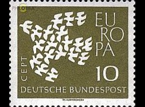 D,Bund Mi.Nr. 367x Europa 61, Tauben (10)
