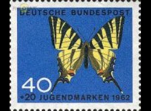 D,Bund Mi.Nr. 379 Jugend 62 Schmetterlinge, Segelfalter (40+20)