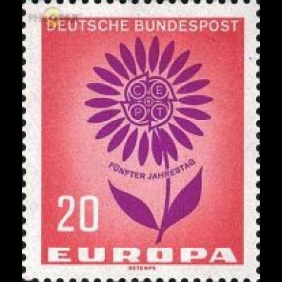 D,Bund Mi.Nr. 446 Europa 64, stilis. Blume (20)