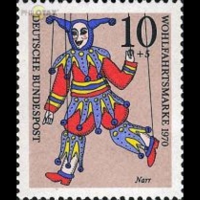 D,Bund Mi.Nr. 650 Wohlf.70 Marionetten (10+5)