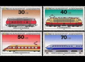 D,Bund Mi.Nr. 836-839 Jugend 75 Lokomotiven (4 Werte)