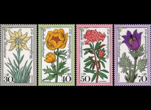 D,Bund Mi.Nr. 867-870 Wohlf.75 Alpenblumen (4 Werte)