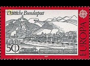 D,Bund Mi.Nr. 935 Europa 77, Rhein mit Siebengebirge (50)