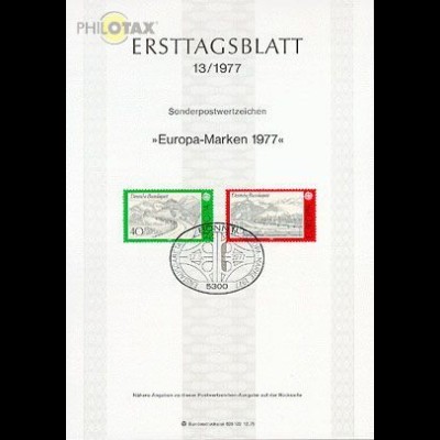 D,Bund Mi.Nr. 13/77 Europa, Landschaften (Marken MiNr.934-935)