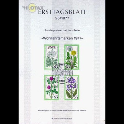 D,Bund Mi.Nr. 25/77 Wohlfahrt, Wiesenblumen (Marken MiNr.949-952)