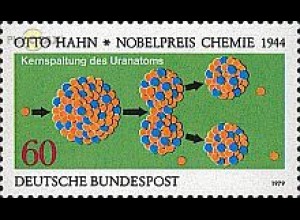 D,Bund Mi.Nr. 1020 Nobelpreisträger Hahn (60)