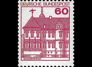 D,Bund Mi.Nr. 1028AII Burgen u.Schl.gez.Ldr.rot, Schloss Rheydt (60)
