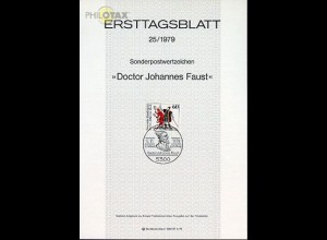 D,Bund Mi.Nr. 25/79 Doctor Johannes Faust (Marke MiNr.1030)