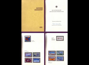 D,Bund Jahrbuch 1980 mit Marken Bund + Berlin in Taschen (Gelb)