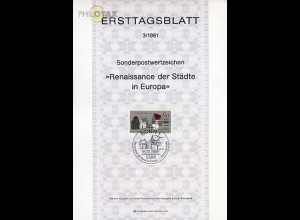 D,Bund Mi.Nr. 3/81 Renaissance der Städte (Marke MiNr.1084)