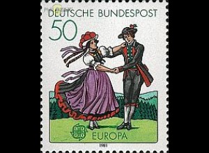 D,Bund Mi.Nr. 1096 Europa 81, Tanz in Schwarzwälder Tracht (50)