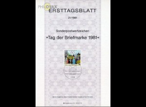 D,Bund Mi.Nr. 21/81 Tag der Briefmarke, Poststation (Marke MiNr.1112)