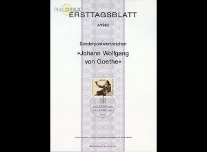 D,Bund Mi.Nr. 4/82 Johann Wolfgang von Goethe (Marke MiNr.1121)
