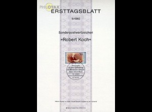 D,Bund Mi.Nr. 5/82 Robert Koch (Marke MiNr.1122)