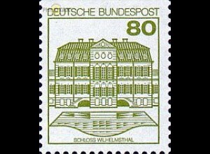 D,Bund Mi.Nr. 1140CI Burgen u.Schl.oben geschn., Schloss Wilhelmsthal (80)