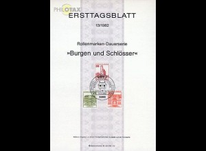 D,Bund Mi.Nr. 13/82 Freim Burgen und Schlösser (Marke MiNr.1139AI,1140AI,1143AI)
